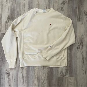 cream champion crewneck